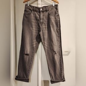 Anthropologie Pilcro The Borrowed Boyfriend Jeans, Grey, Size US 28